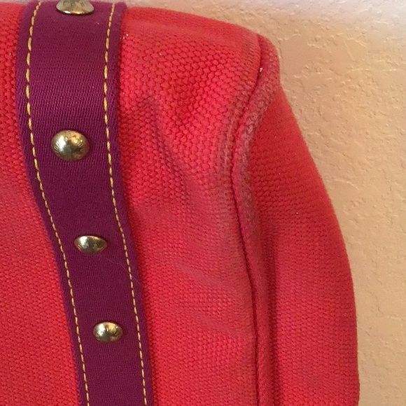 Red Louis Vuitton Cabas Antigua Bag - Picture 8 of 14